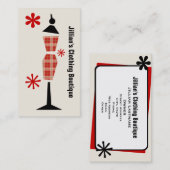 Boutique im Bekleidungsgeschäft - Kariertes Manneq Visitenkarte (Vorne/Hinten)