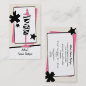 Boutique im Bekleidungsgeschäft - Zebra-Druckbekle Visitenkarte (Vorne/Hinten)