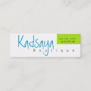 Boutique Kadsaya 9 Werbeaktion Store Business Card Mini Visitenkarte