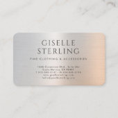 Boutique-Kleidung Metallischer QR-Code  Visitenkarte (Vorderseite)