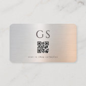 Boutique-Kleidung Metallischer QR-Code  Visitenkarte (Rückseite)