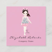 Boutique-Koordinator Pink Quadratische Visitenkarte (Vorderseite)