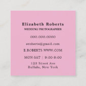 Boutique-Koordinator Pink Quadratische Visitenkarte (Rückseite)