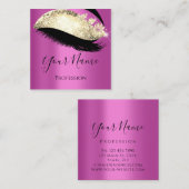 Boutique Lashes Quadratische Visitenkarte (Vorne/Hinten)