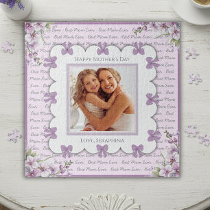 Boutique Lavender Coquette Muttertagsfoto Puzzle