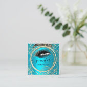 Boutique Makeup Lashes Gold QR Code Lashes Quadratische Visitenkarte (Stehend Vorderseite)