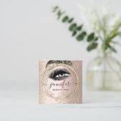 Boutique Makeup Lashes Rose QR Lashes Quadratische Visitenkarte (Stehend Vorderseite)