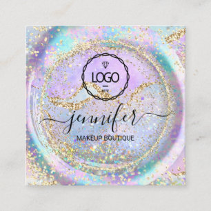 Boutique Makeup Shop Lash QR Code Logo Quadratische Visitenkarte