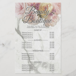 Boutique Marbella Blume Preisliste Flyer