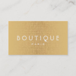 Boutique-Mode-Accessoires Gold Leinenkarte Visitenkarte