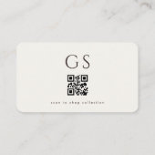 Boutique Mode QR-Code  Visitenkarte (Rückseite)