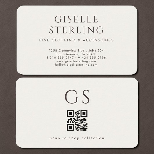 Boutique Mode QR-Code  Visitenkarte