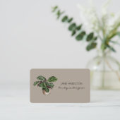 Boutique Pflanze Service Business Card Visitenkarte (Stehend Vorderseite)