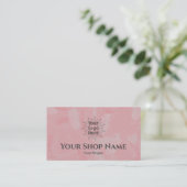 Boutique Pink Oil Painting Business Card Visitenkarte (Stehend Vorderseite)