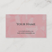 Boutique Pink Oil Painting Business Card Visitenkarte (Rückseite)