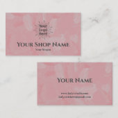 Boutique Pink Oil Painting Business Card Visitenkarte (Vorne/Hinten)
