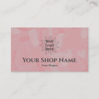 Boutique Pink Oil Painting Business Card Visitenkarte