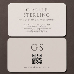 Boutique QR-Code Neutral Visitenkarte