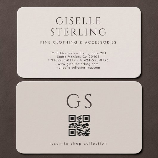 Boutique QR-Code Neutral Visitenkarte