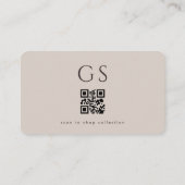 Boutique QR-Code Neutral Visitenkarte (Rückseite)