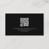Boutique Retro-Monogramm QR-Code Visitenkarte (Rückseite)