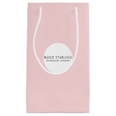 Boutique-Schmuck mit hellrosa Logo Kleine Geschenktüte (Vorderseite)