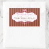 Boutique Schokoladenladen Streifen braun Aufkleber (Tasche)