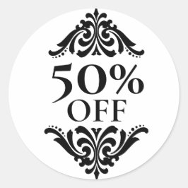 Boutique-Shop-Geschäft Prozentualer Anteil an Labe Runder Aufkleber