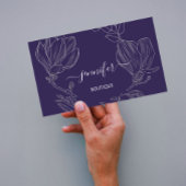 Boutique Shop Grau Silber Blume QR-Logo Visitenkarte