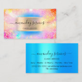 Boutique Shop Makeup Nails Confetti VIP Holograph Visitenkarte (Vorne/Hinten)