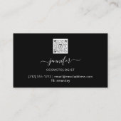 Boutique Shop QR Code Lila Violette Visitenkarte (Rückseite)