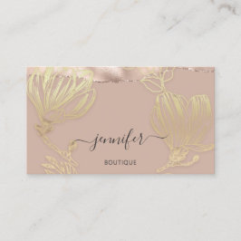 Boutique Shop QR Code Rose Pulver Visitenkarte