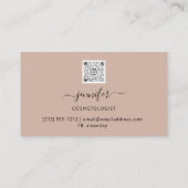 Boutique Shop QR Code Rose Silver Glitzer Tropfen Visitenkarte (Rückseite)