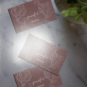 Boutique Shop Rose BlushFlowers QR-Logo Visitenkarte