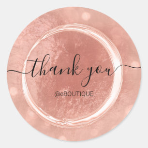 Boutique Shop Rose Glass Runder Aufkleber