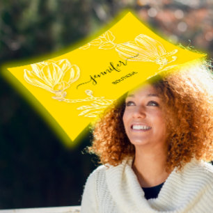 Boutique Shop Yellow Gold Blume QR Code Visitenkarte