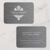 Boutique Steel Modernes Luxe Verziert Element Visitenkarte (Vorne/Hinten)