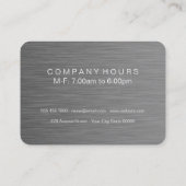 Boutique Steel Modernes Luxe Verziert Element Visitenkarte (Rückseite)