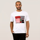 Boutique Storefront Red Black Topiary Open T-Shirt (Vorne ganz)