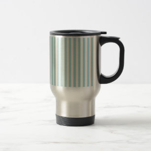 Boutique Streifen (Blau Grün Aqua) - Reisebecher