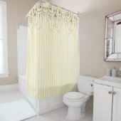 Boutique Streifen Gelb / Kronleuchter - Duschvorhang (Beispiel)