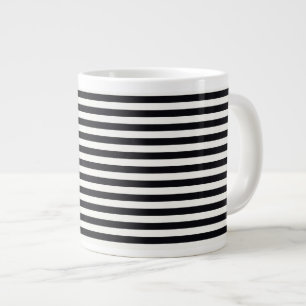 Boutique Streifen Schwarz/Weiß - Jumbo-Tasse