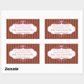 Boutique-Süßwarenladen Rosa-Food-Aufkleber Rechteckiger Aufkleber (Blatt)