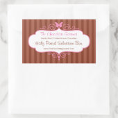 Boutique-Süßwarenladen Rosa-Food-Aufkleber Rechteckiger Aufkleber (Tasche)