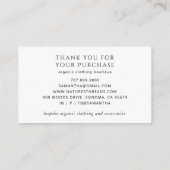 Boutique Terracotta Vielen Dank Begleitkarte (Rückseite)