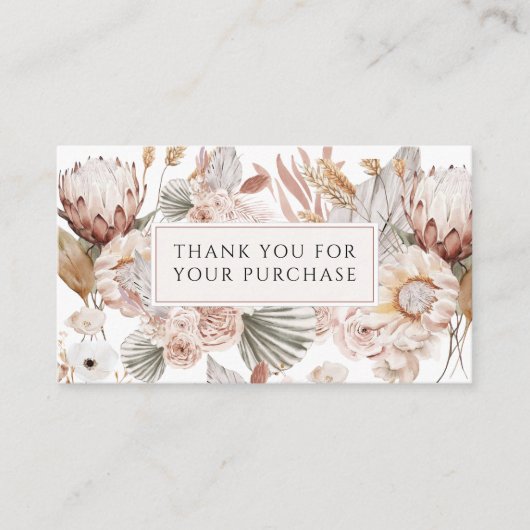 Boutique Terracotta Vielen Dank Begleitkarte (Vorderseite)