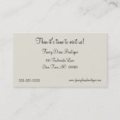 Boutique-Visitenkarte mit Vintagen Modeerscheinung Visitenkarte (Rückseite)