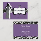 Boutiquen für lila Mode Visitenkarte (Vorne/Hinten)