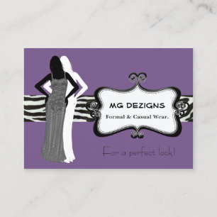 Boutiquen für lila Mode Visitenkarte