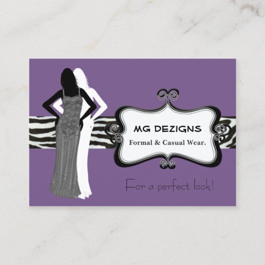 Boutiquen für lila Mode Visitenkarte (Vorderseite)
